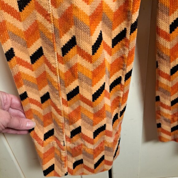 Urban Outfitters Women's Fall Chevron Stripe Corduroy Bib Overalls Sz Large-Flaw - Picture 5 of 16